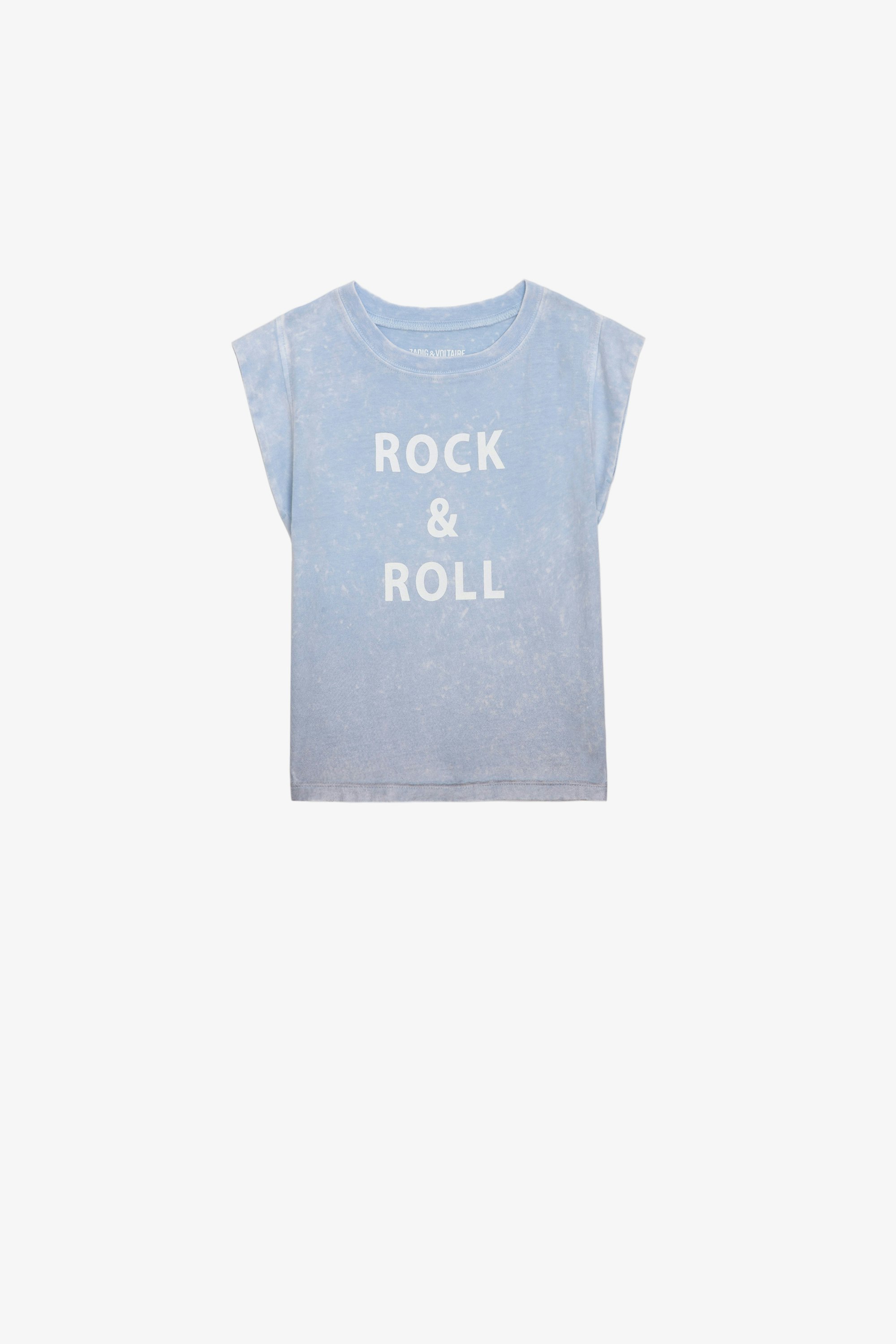 T-shirt Alin Fille - T-shirt fille à manches courtes orné d'un message "Rock & Roll".