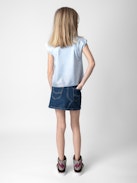 Alin Girls’ T-shirt - Girls’ short-sleeved T-shirt with “Rock & Roll” slogan.