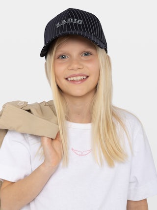 T-shirt Jis Girl - - Short sleeves with rolled detail
- Front print with studs; back print with rhinestones