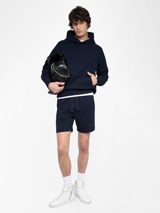 Pablo Shorts - Sweatshirt shorts adorned with a signature badge.