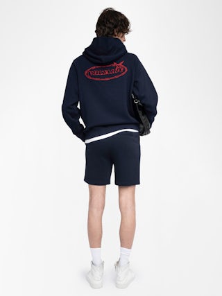 Pablo Shorts - Sweatshirt shorts adorned with a signature badge.