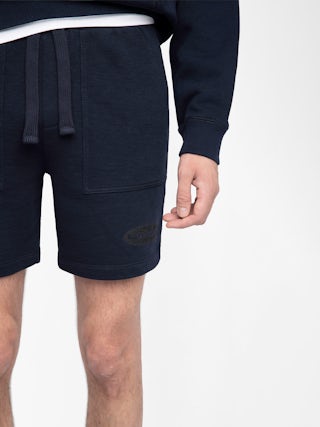 Pablo Shorts - Sweatshirt shorts adorned with a signature badge.