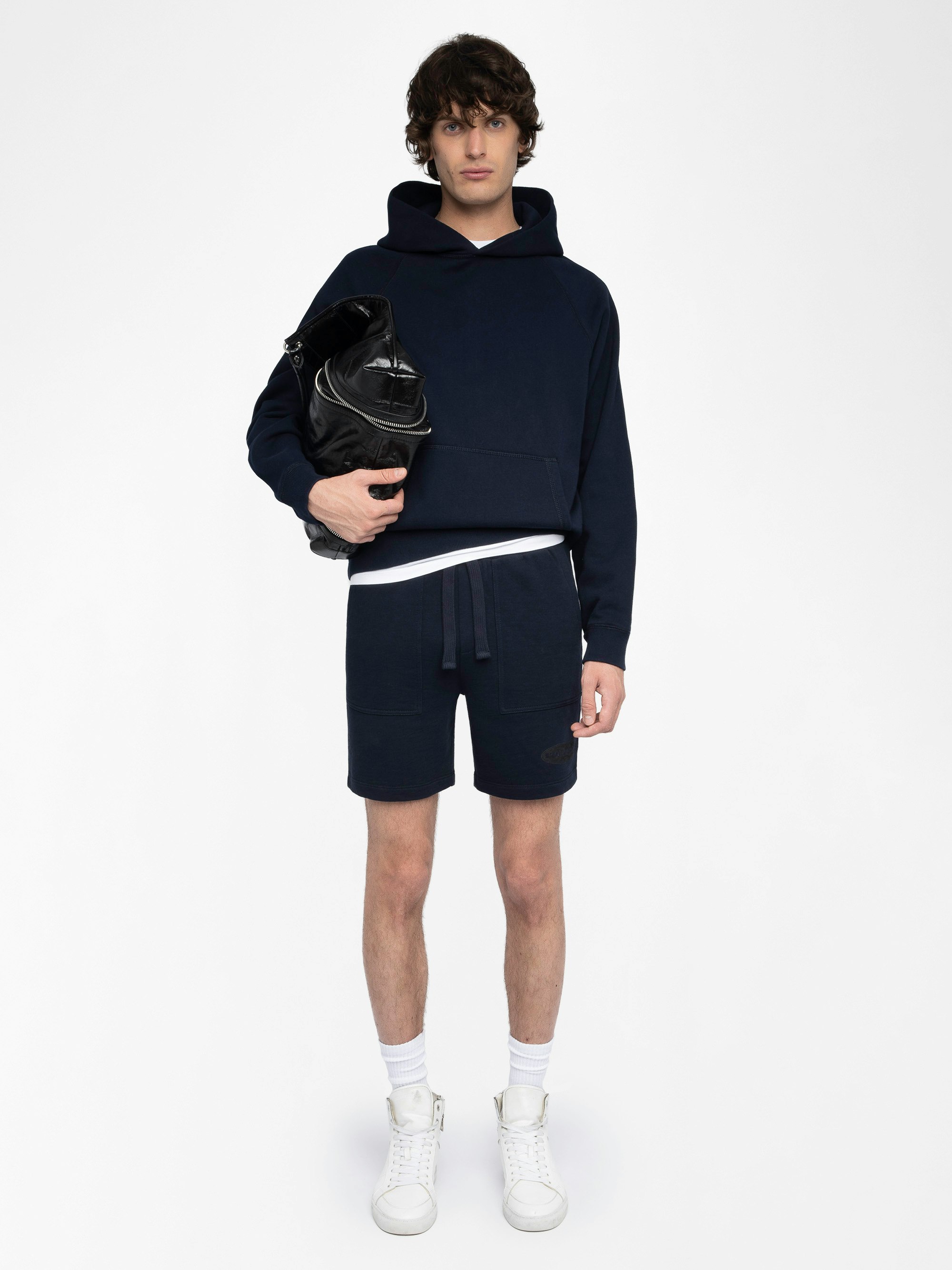 Pablo Shorts - Sweatshirt shorts adorned with a signature badge.