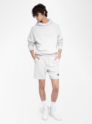 Pablo Shorts - Fleece shorts adorned with a signature badge.