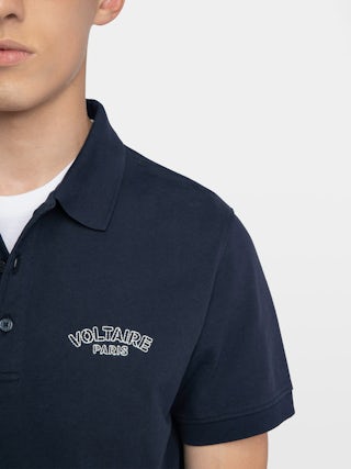 Dimitri Polo Shirt - Short-sleeved polo shirt with embroidery on the front.