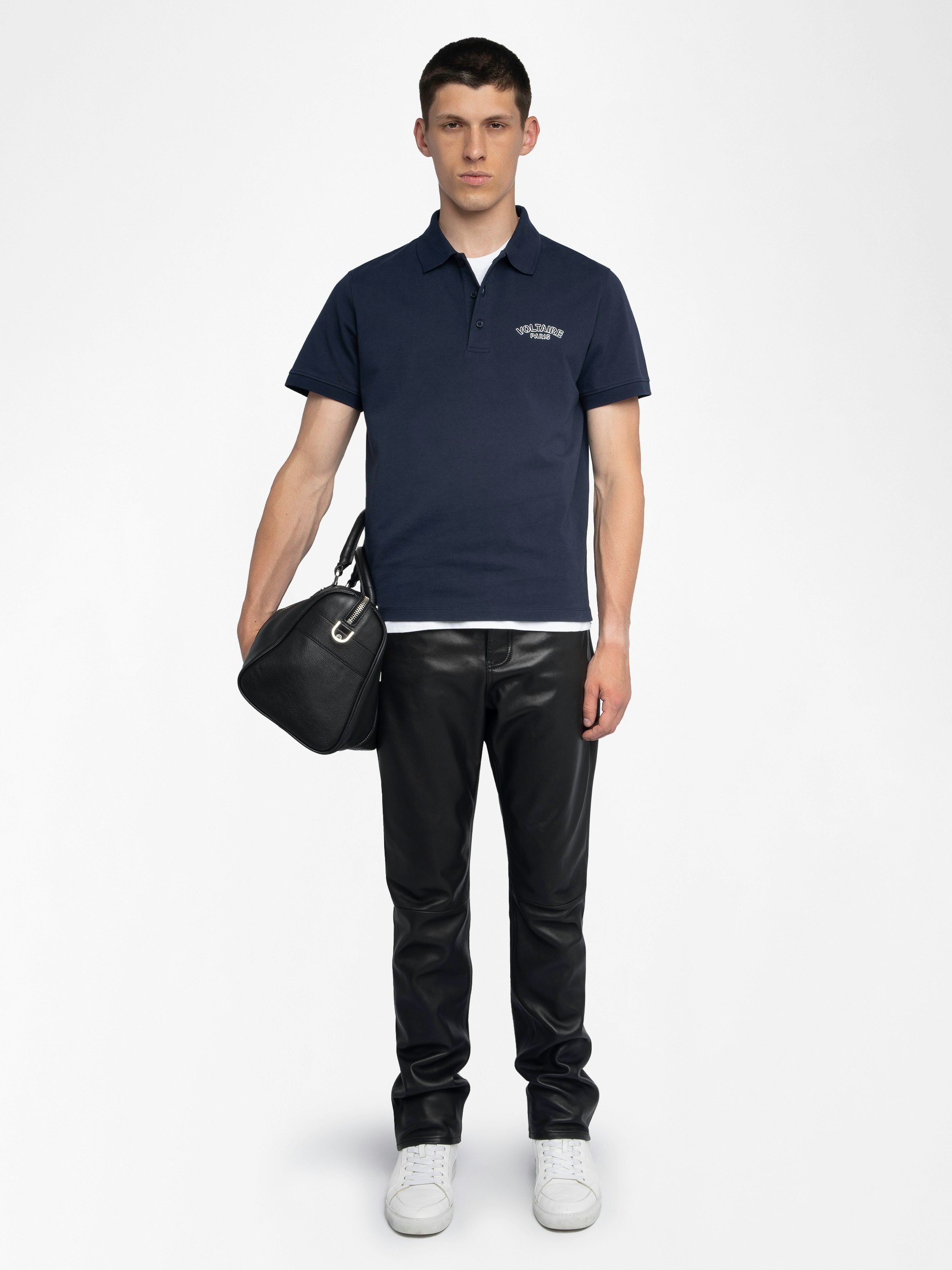 Dimitri Polo Shirt - Short-sleeved polo shirt with embroidery on the front.