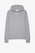 Sanchi Sweatshirt - Men's 'Art is Truth' grey cotton hoodie