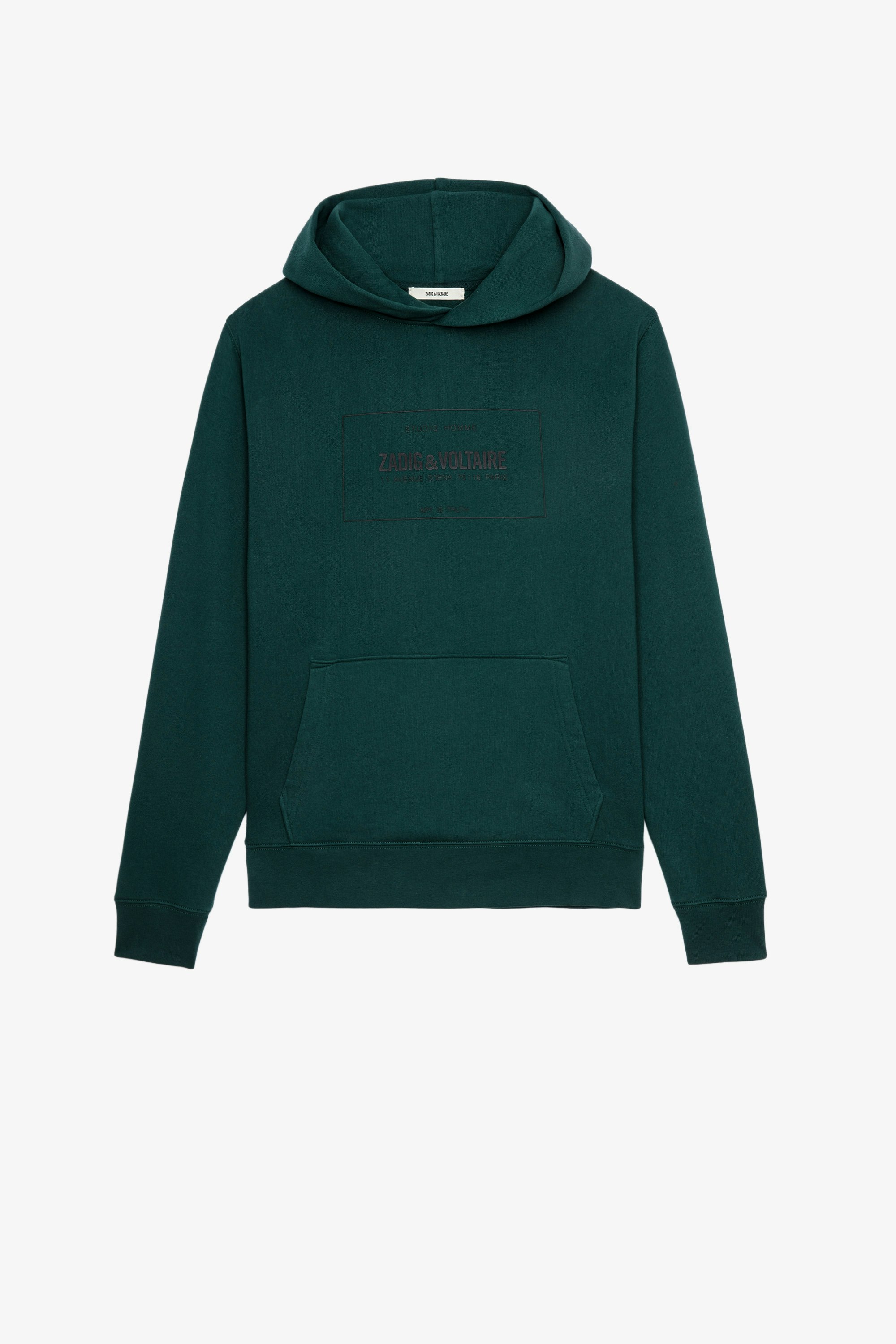 Sanchi Insignia Sweatshirt Men’s green cotton hoodie
