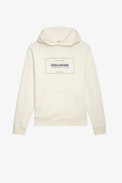 Sanchi Insignia Hoodie - Men's ecru cotton hoodie
