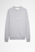 Simba Badge Sweatshirt - Men's flecked grey jumper