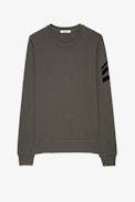 Felpa Soft Arrow - Felpa in cotone kaki uomo