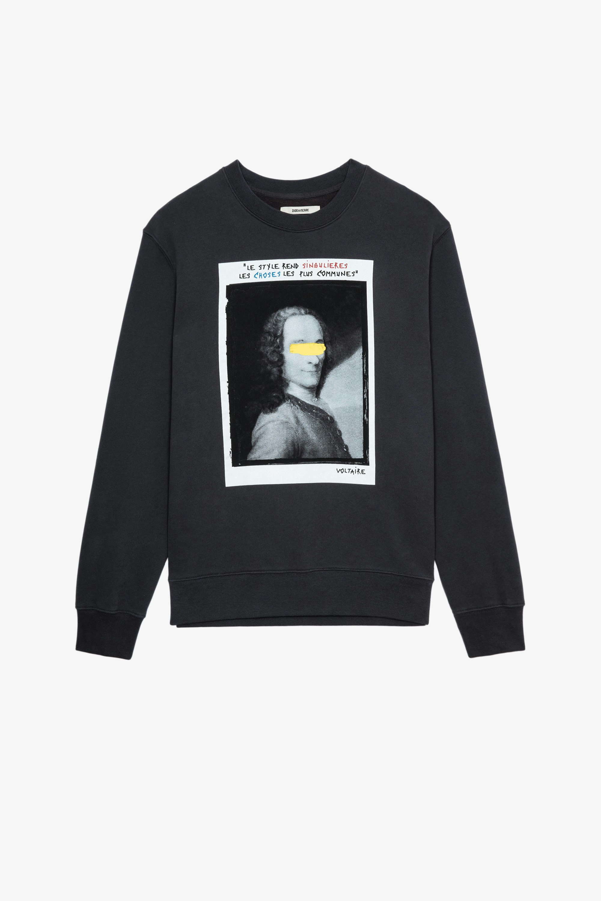 Voltaire フォトプリント Simba スウェット Men’s grey cotton sweatshirt with a photoprint on the front and back