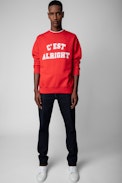 Felpa Simba College - Felpa in cotone arancione C'est alright da uomo