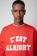Felpa Simba College - Felpa in cotone arancione C'est alright da uomo