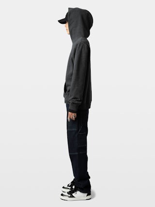 Sanchi Sweatshirt - Long-sleeved hooded sweatshirt with Cosmic photoprint.