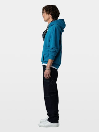 Sanchi Sweatshirt - Hooded sweatshirt, long sleeves with Rainbow photoprint.