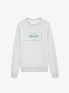 Sudadera Simba con Escudo - Sudadera de algodón ecológico de color gris jaspeado, de manga larga, con escudo Studio en la parte delantera.