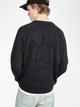 Felpa Uppy - Felpa a maniche lunghe raglan con stampa sul retro.