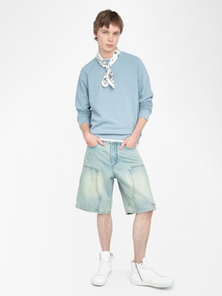 Uppy Sweatshirt - Raglan long-sleeved sweater with back print.