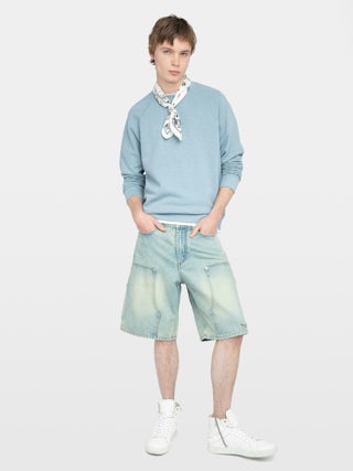 Uppy Sweatshirt - Raglan long-sleeved sweater with back print.