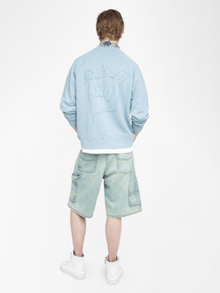 Uppy Sweatshirt - Raglan long-sleeved sweater with back print.