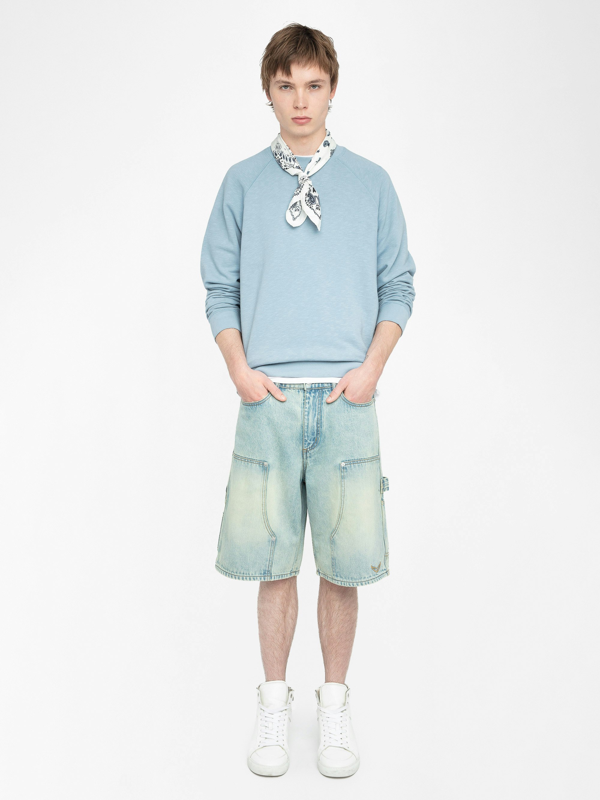 Uppy Sweatshirt - Raglan long-sleeved sweater with back print.