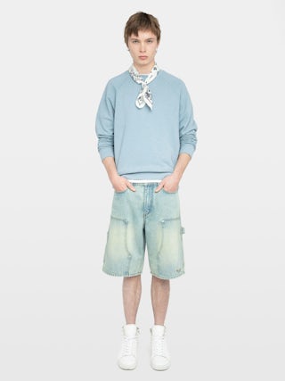 Uppy Sweatshirt - Raglan long-sleeved sweater with back print.