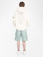 Georgio Sweatshirt - Long-sleeved hooded sweatshirt with raglan sleeves and back print.