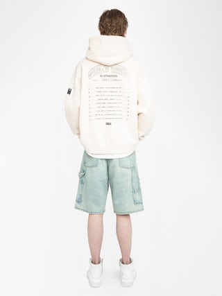 Georgio Sweatshirt - Long-sleeved hooded sweatshirt with raglan sleeves and back print.