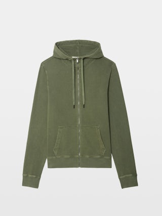 Alex Sweatshirt - Hooded sweater with zip closure, long sleeves and back print.