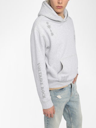 Sacha Sweatshirt - Long-sleeved hooded sweatshirt with multi-custom print.
