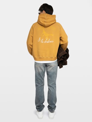 Georgio Sweatshirt - Hooded sweatshirt with raglan long sleeves and back print.