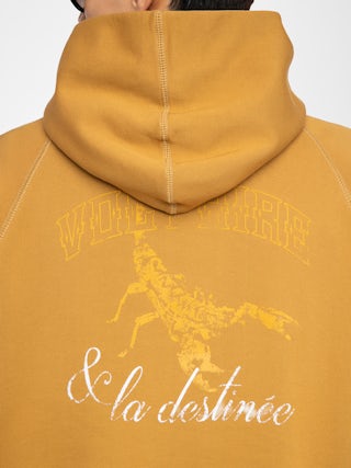 Sweatshirt Georgio - Hooded sweatshirt with raglan long sleeves and back print.