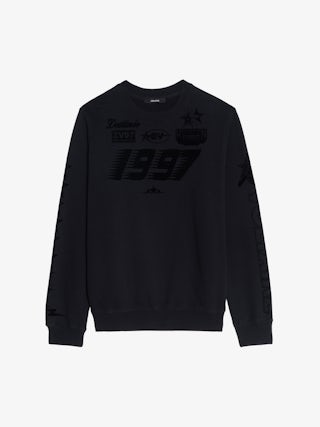 Aime Sweatshirt - Long-sleeve sweatshirt with customizations on the front and back.