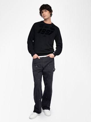 Aime Sweatshirt - Long-sleeve sweatshirt with customizations on the front and back.