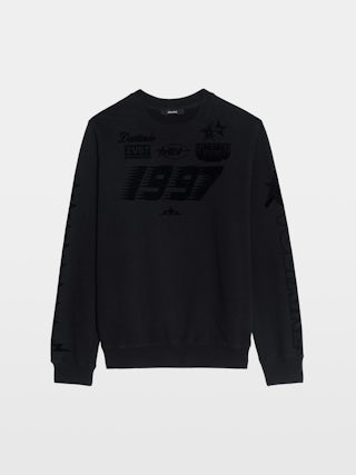 Sweatshirt Aime - Sweatshirt manches longues avec customisations à l’avant et au dos.