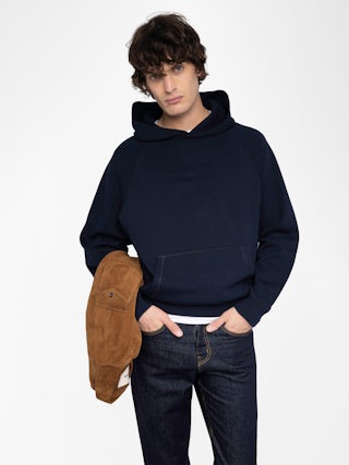 Giorgio Sweatshirt - Hooded sweatshirt with raglan sleeves and embroidery on the back.
