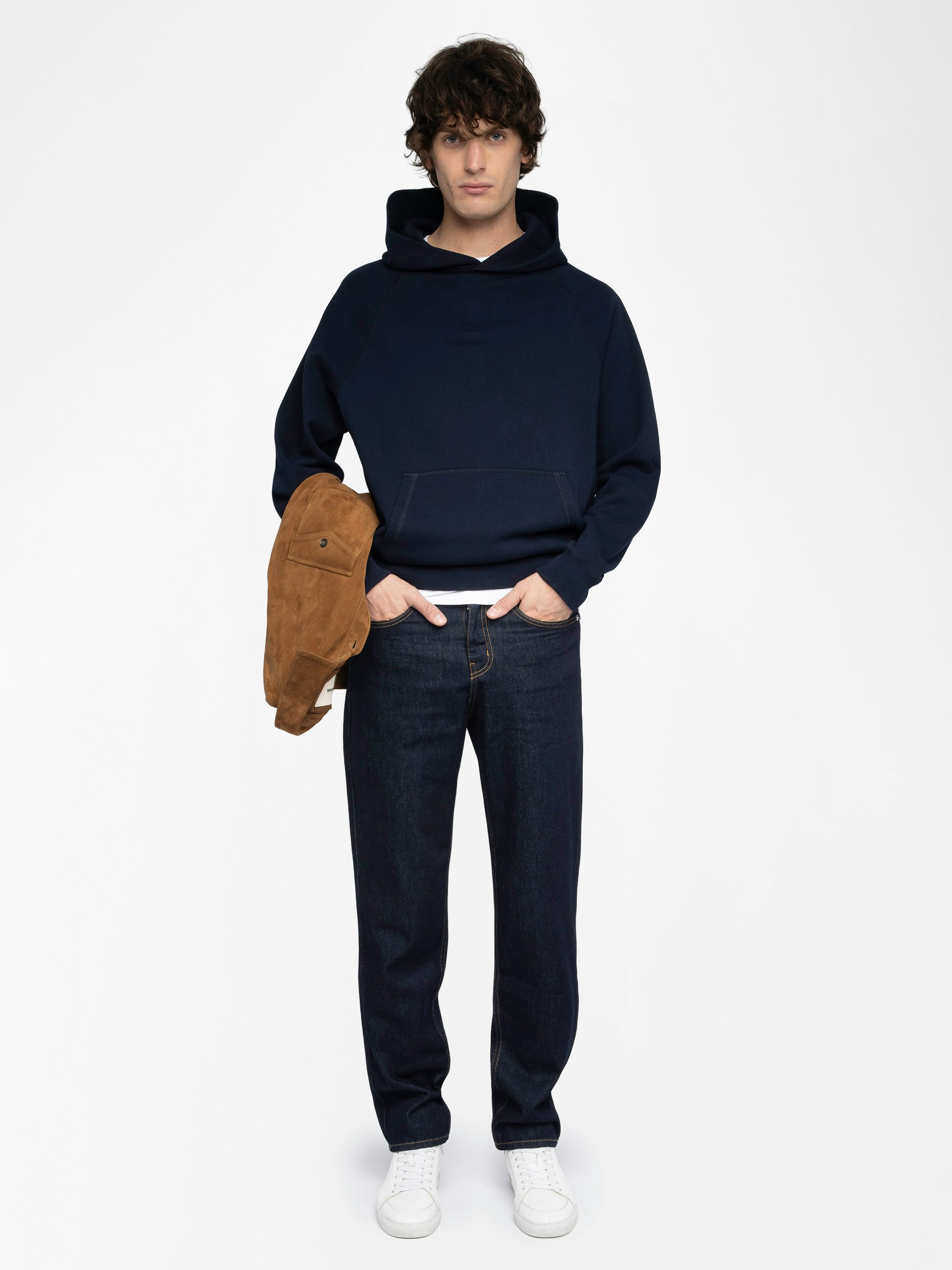 Giorgio Sweatshirt - Hooded sweatshirt with raglan sleeves and embroidery on the back.