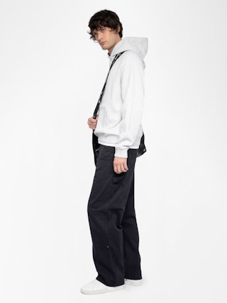 Giorgio Sweatshirt - Hooded sweatshirt with raglan sleeves and embroidery on the back.