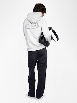 Giorgio Sweatshirt - Hooded sweatshirt with raglan sleeves and embroidery on the back.