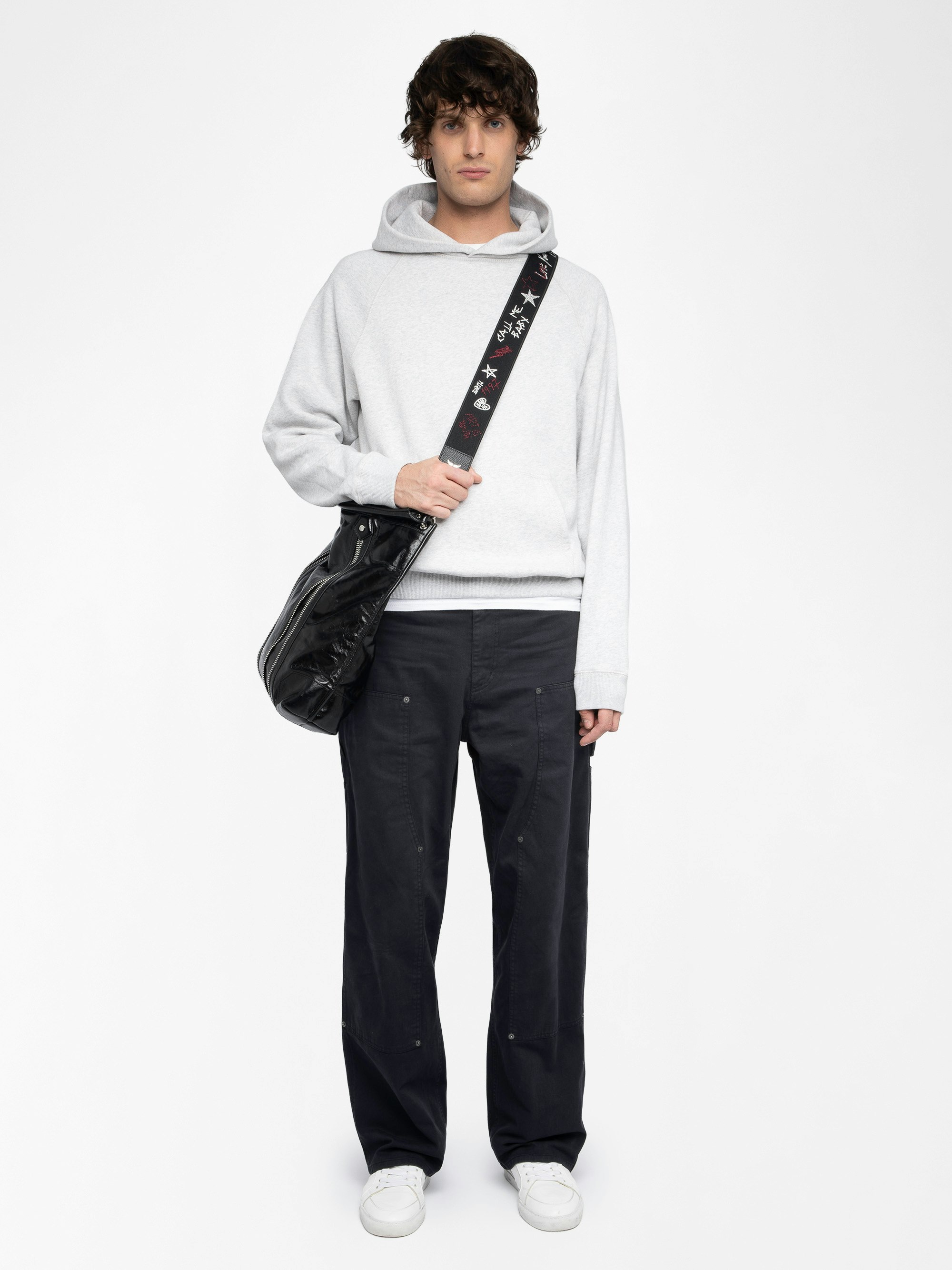 Giorgio Sweatshirt - Hooded sweatshirt with raglan sleeves and embroidery on the back.