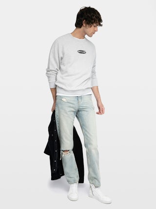 Sweatshirt Uppy - Sweatshirt col rond orné d’un badge signature avant.