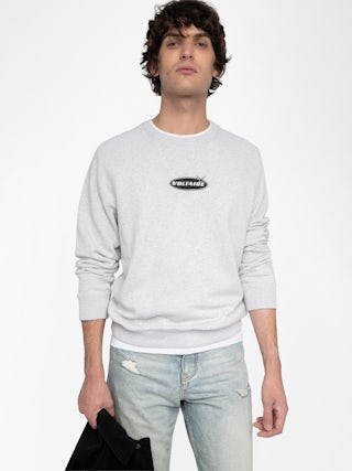Uppy Sweatshirt - Round neck sweatshirt adorned with a signature badge at the front.