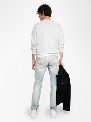 Uppy Sweatshirt - Round neck sweatshirt adorned with a signature badge at the front.