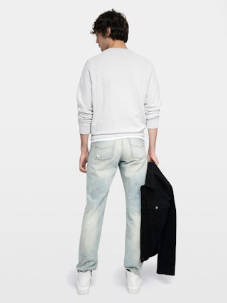 Sweatshirt Uppy - Sweatshirt col rond orné d’un badge signature avant.