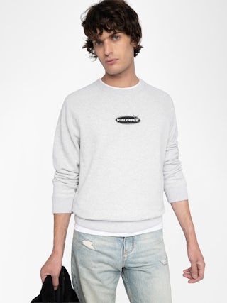 Uppy Sweatshirt - Round neck sweatshirt adorned with a signature badge at the front.
