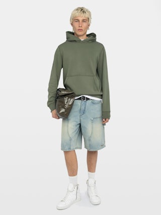 Sanchi Sweatshirt - Long-sleeved hooded sweatshirt with back print.