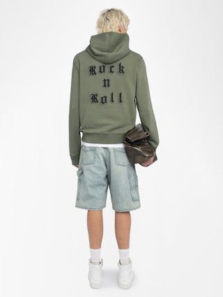 Sanchi Sweatshirt - Long-sleeved hooded sweatshirt with back print.