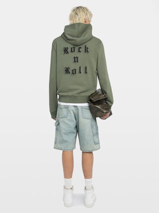 Sanchi Sweatshirt - Long-sleeved hooded sweatshirt with back print.