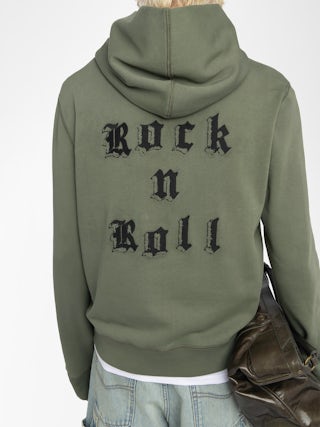 Sanchi Sweatshirt - Long-sleeved hooded sweatshirt with back print.